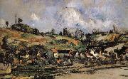 Paul Cezanne Pang Schwarz map of the villages near oil painting artist